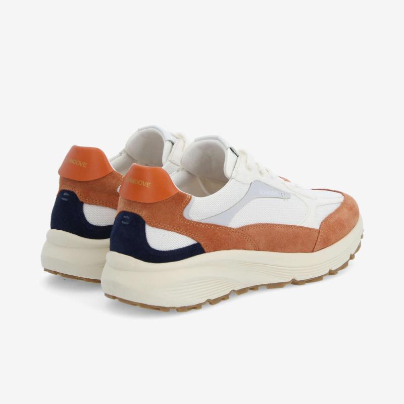DUSK RUNNER M - KNIT/SUEDE - BLANC CASSÉ/MARRON